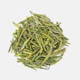 Small cluster of dry, green tea leaves